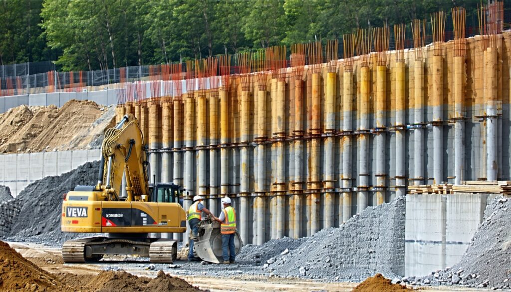 soldier pile retaining wall