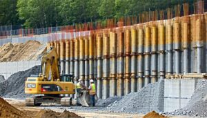 soldier pile retaining wall