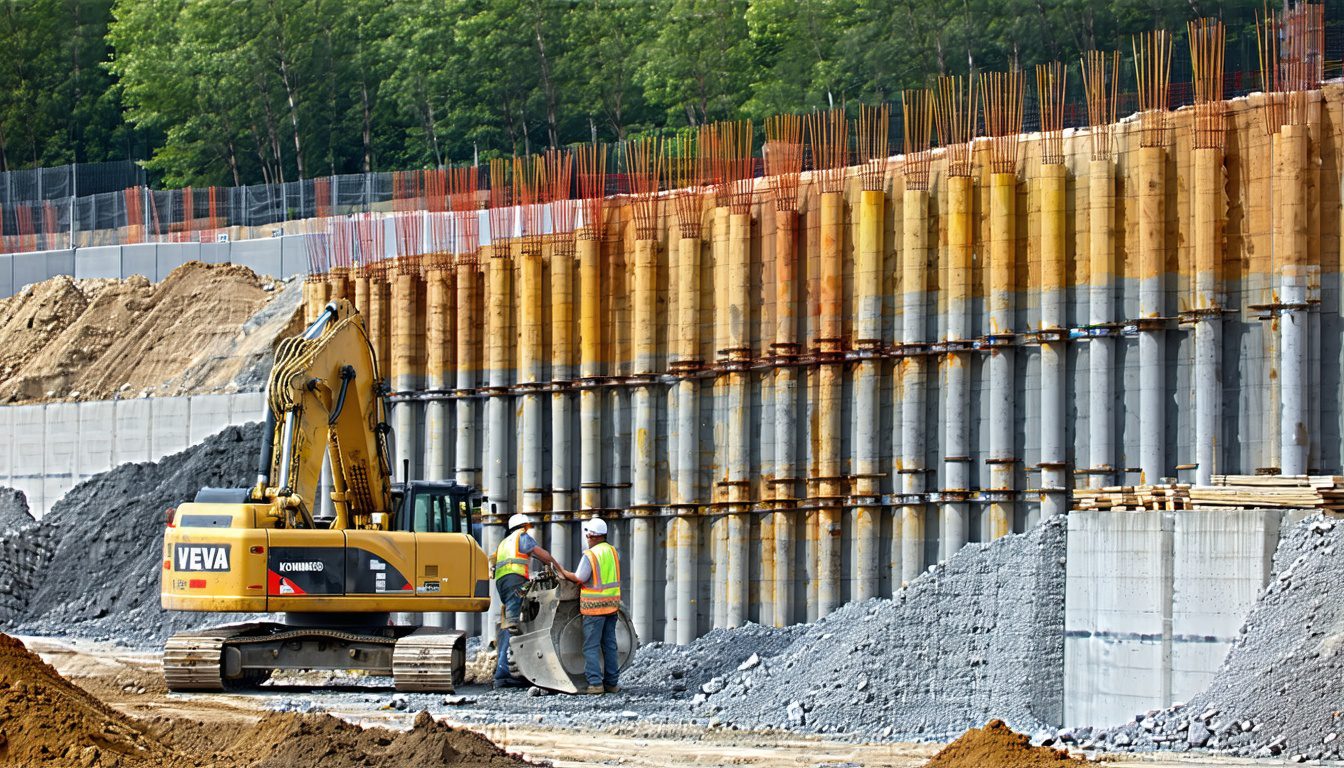 soldier pile retaining wall