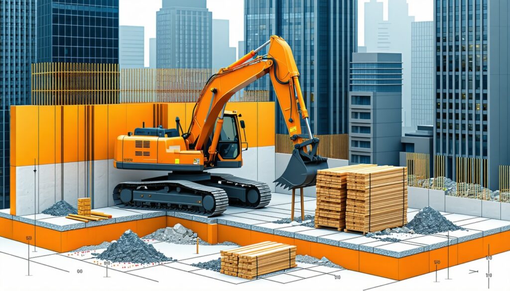 soldier pile wall construction