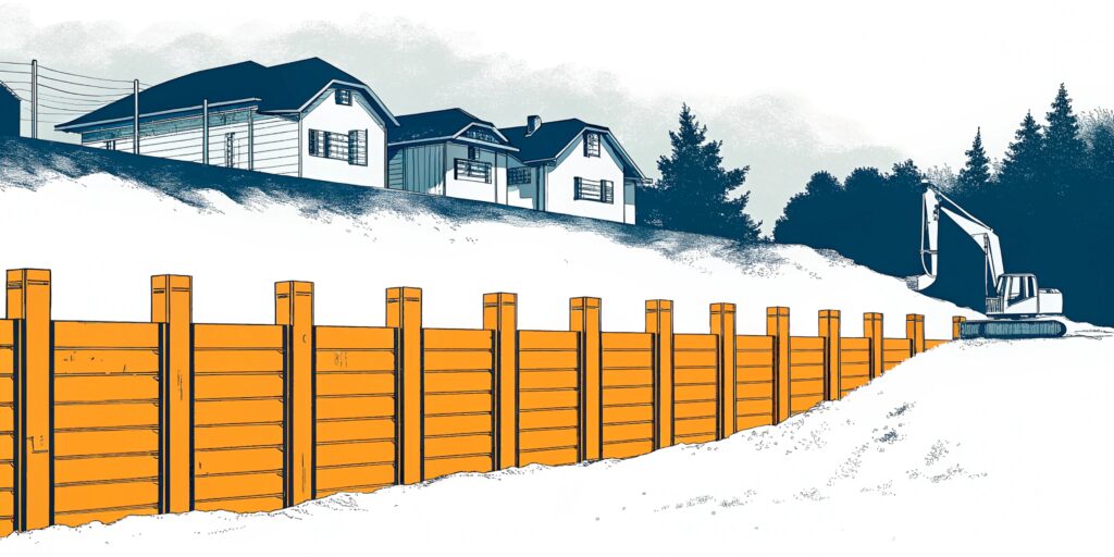 lagging panel wall construction