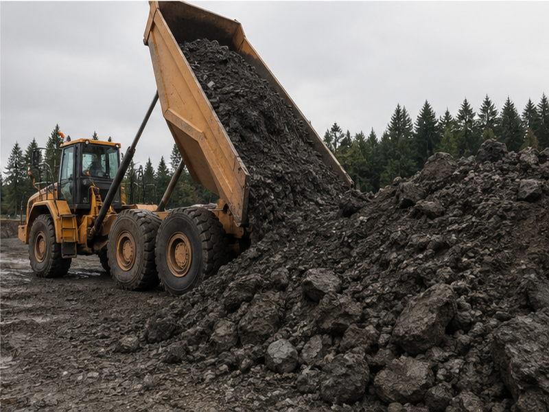 Commercial Land Clearing & Site Prep in Federal Way — Haul & spoil detail