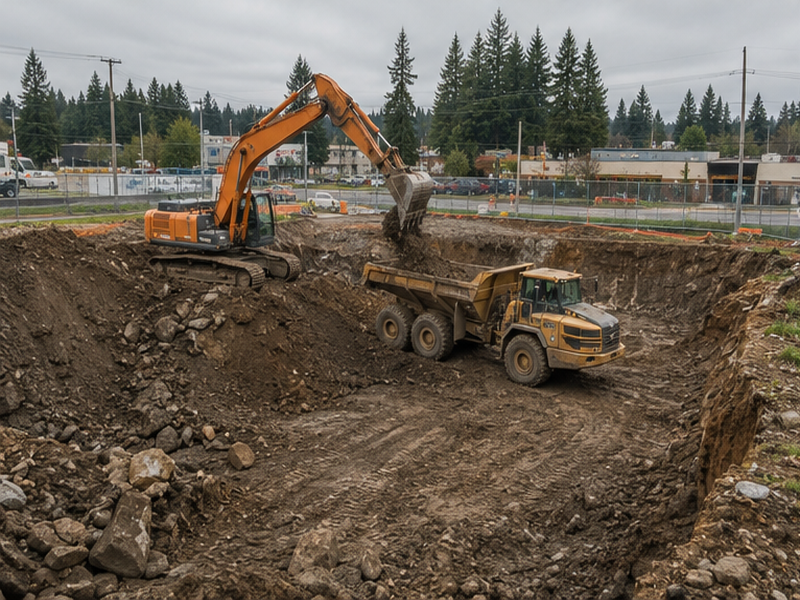 Demolition & Soil Removal in Federal Way — Backfill progress