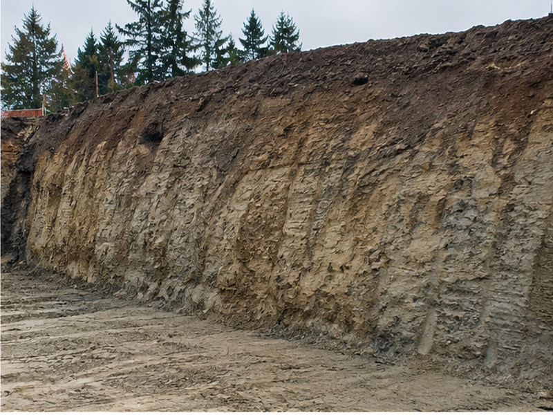 Demolition & Soil Removal in Federal Way — Cut face detail