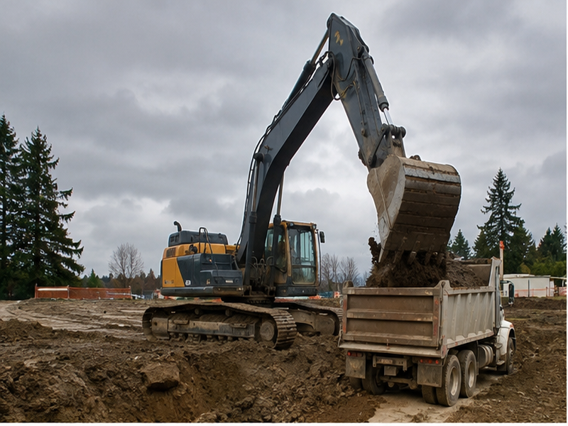 Demolition & Soil Removal in Federal Way — Equipment at work