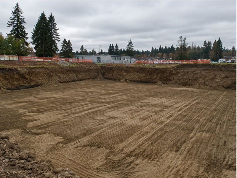 Demolition & Soil Removal in Federal Way — Finished pad look