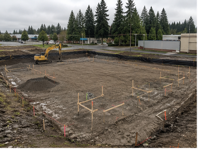 Commercial Stormwater Drainage in Federal Way — Locate & layout