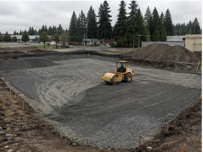 Commercial Stormwater Drainage in Federal Way — Compaction & subgrade