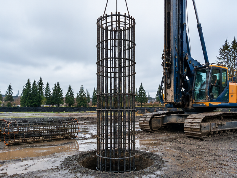 Commercial Auger Cast Piles in Washington & Oregon — Cut face detail