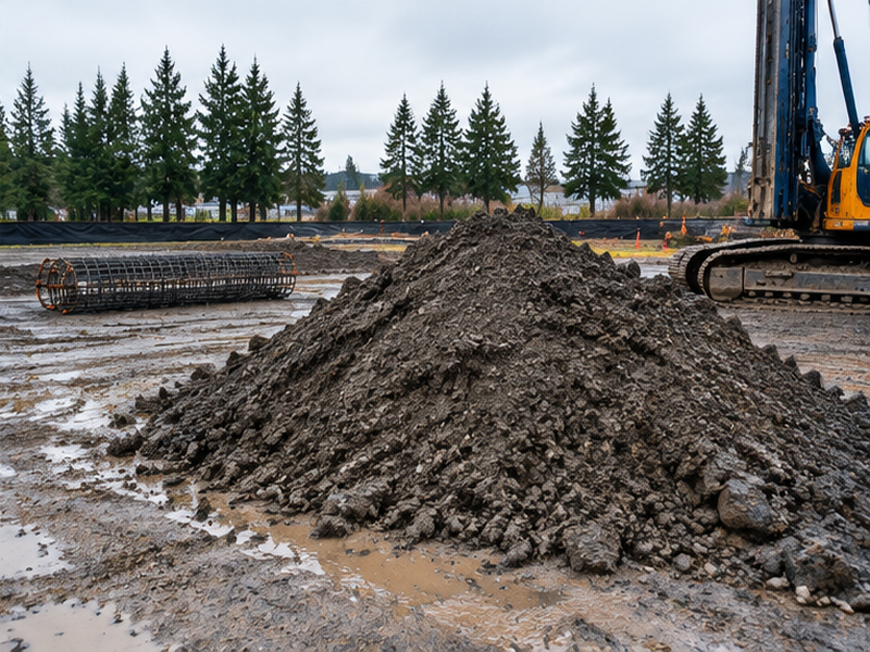 Commercial Auger Cast Piles in Washington & Oregon — Haul & spoil detail