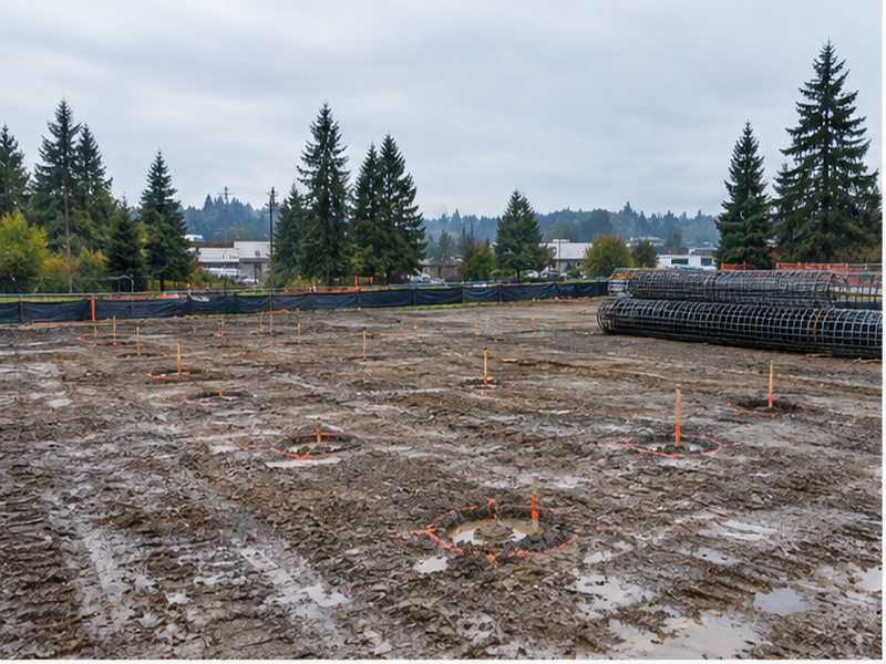 Commercial Auger Cast Piles in Washington & Oregon — Locate & layout