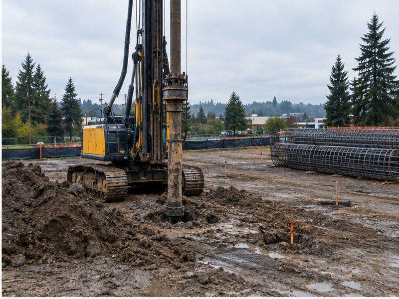 Commercial Auger Cast Piles in Washington & Oregon — Bulk excavation