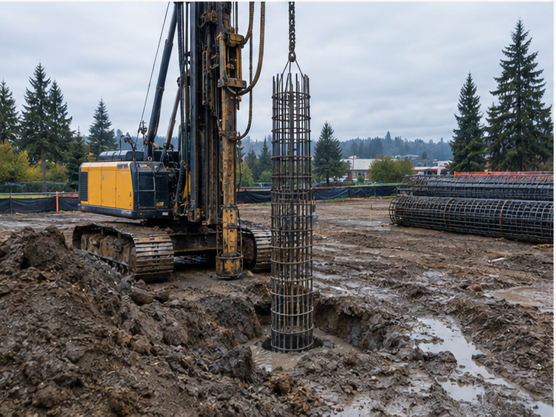 Commercial Auger Cast Piles in Washington & Oregon — Compaction & subgrade