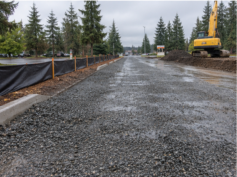 Commercial Stormwater Drainage in Federal Way — Finished pad look