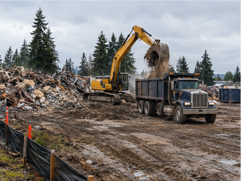 Demolition & Soil Removal in Federal Way — Backfill progress