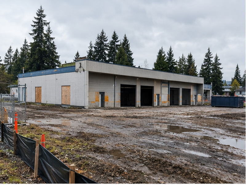 Demolition & Soil Removal in Federal Way — Trench open