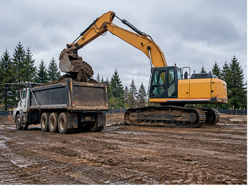 Excavation Contractor — Equipment at work