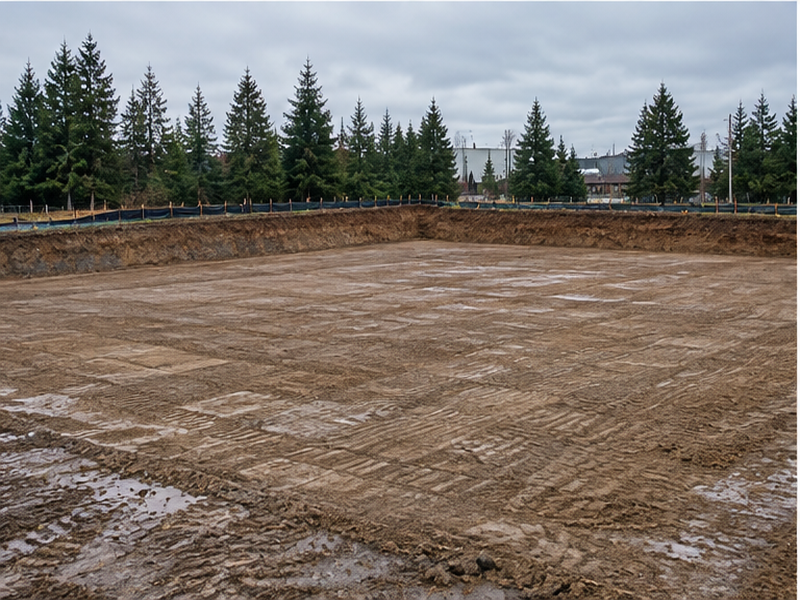 Excavation Contractor — Finished pad look