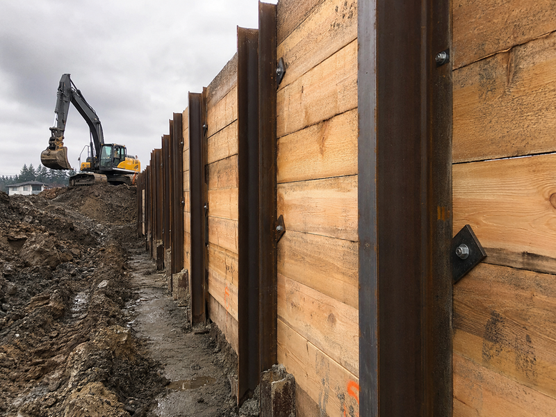 Soldier Pile Wall Installation — prose support