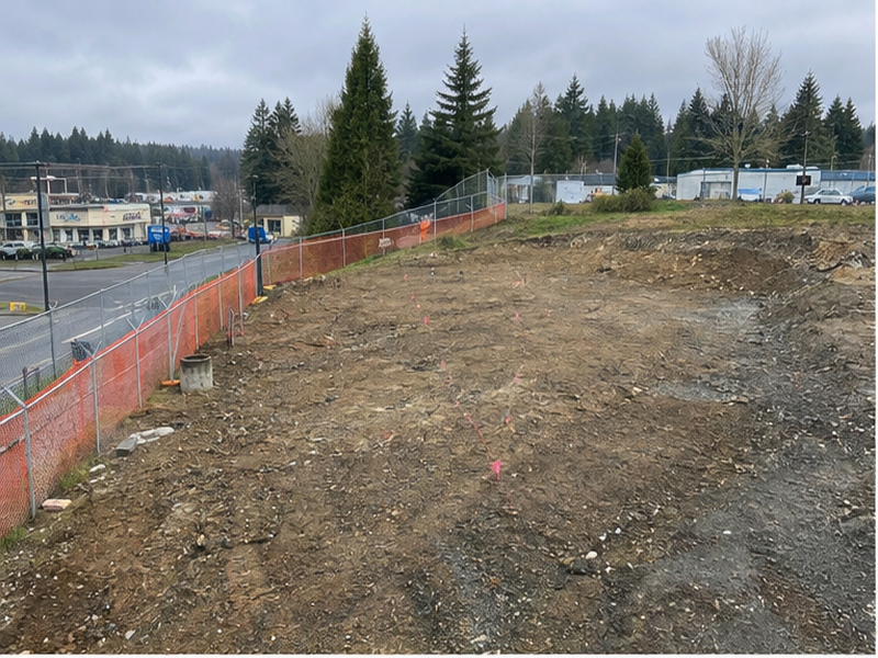 Soldier Pile Wall Installation — Trench open