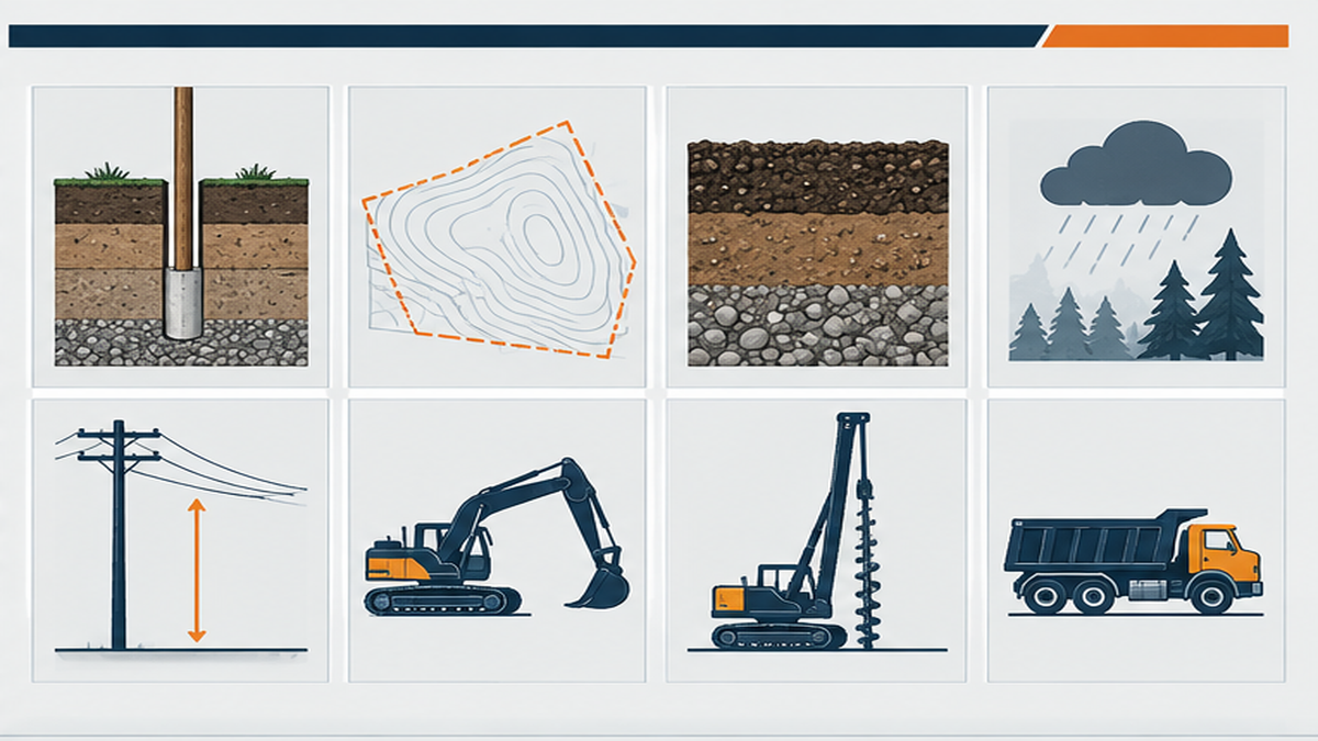 Core Variables That Drive Your Estimate — utility pole cost installation