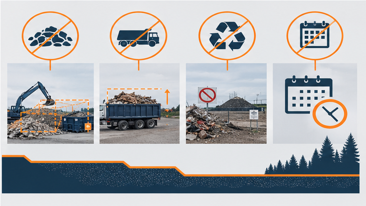 Common Errors in Site Demolition and Haul-Off — construction debris