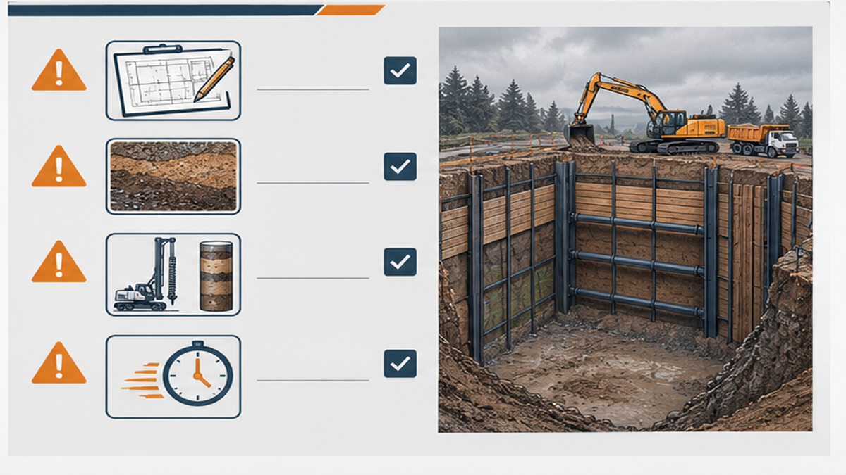Common Shoring and Excavation Mistakes — deep excavation shoring system
