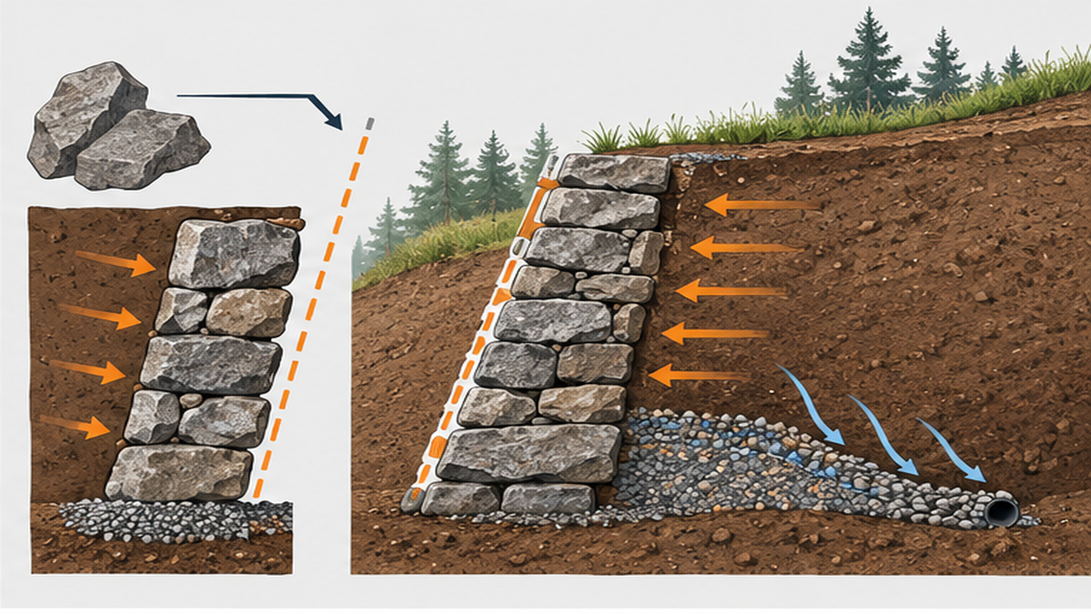 How Mortarless Retaining Structures Work — dry stone wall