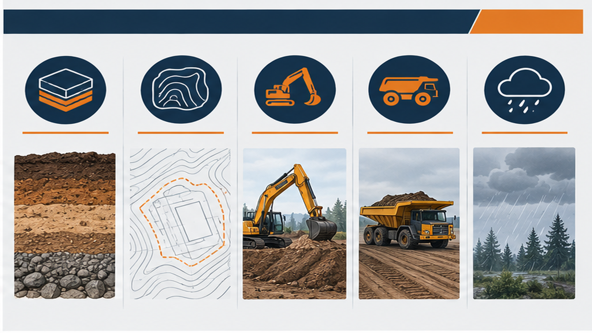 Main Cost Factors in Earthworks — how to estimate site grading